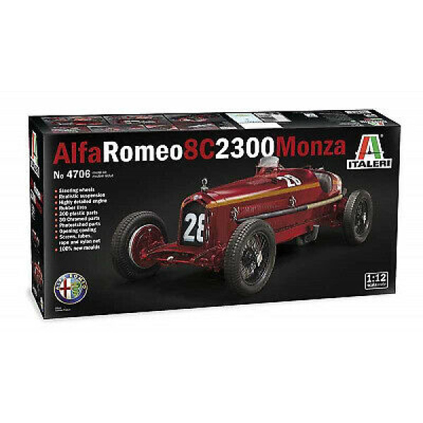 Italeri 4706 Alfa Romeo - F1 8C 2300 Monza N 28 Winner Monaco GP 1932 Tazio Nuvolari Kit 1/12