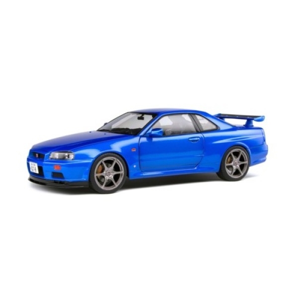 Solido Nissan Skyline GT-R(R34) 1999 Bayside Blue  1/18 Scale