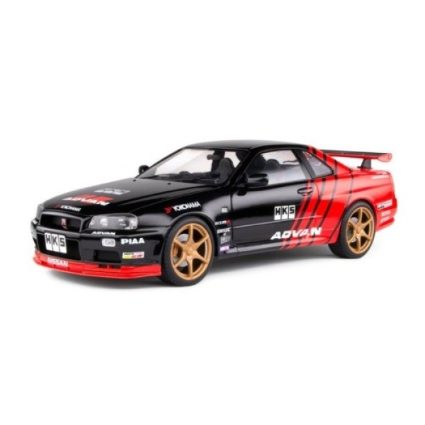 Solido Nissan Skyline GT-R(R34)Advan Drift Evocation 1999  1/18 Scale