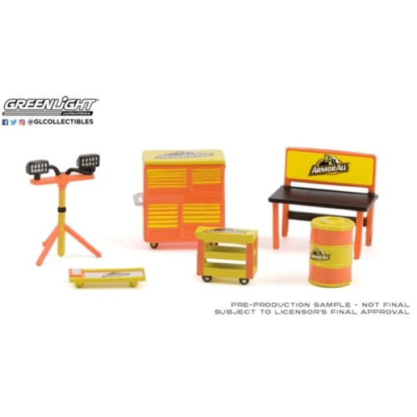 Auto Body Shop - Shop Tools Armor All Set 1/64 Scale