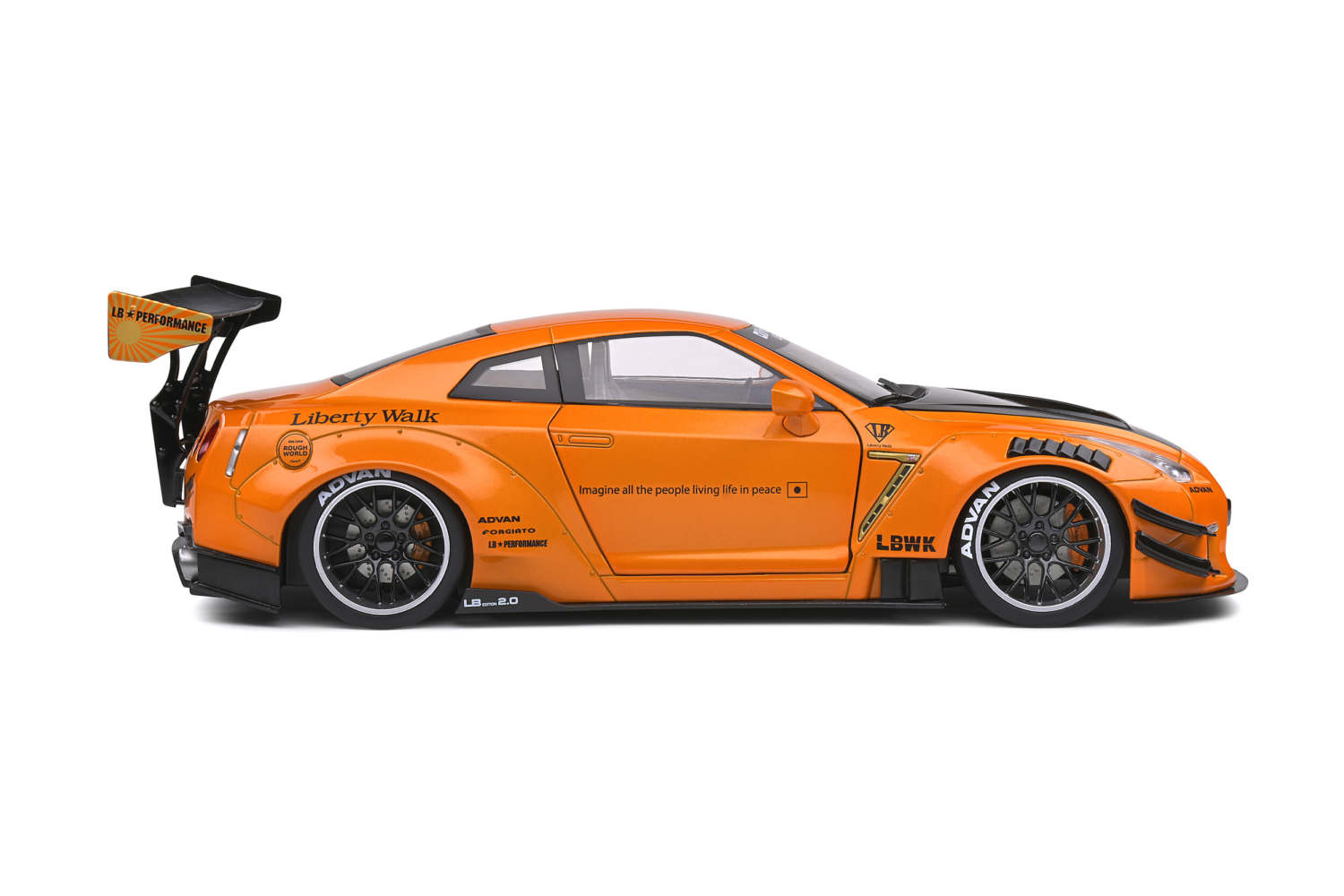 Solido 1805803 – Nissan GT-R (R35) Type 2 Liberty Walk Orange – 1/18 ...