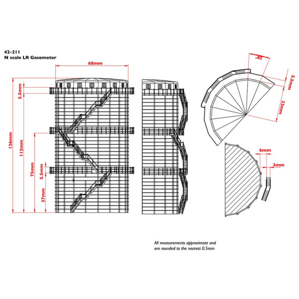 Bachmann 42-211 - Low Relief Gasometer - N Scale (1:148) - Image 2