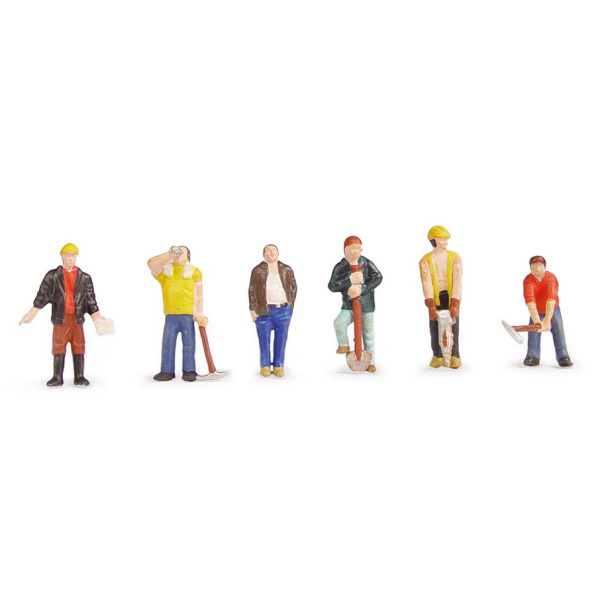 Scenecraft Bachmann Construction Workers OO Scale Figures