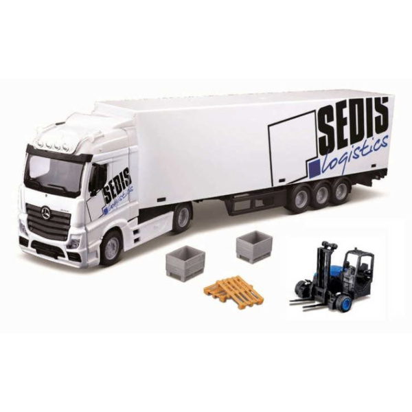 Burago18-31471 Haulers  Lift & Load Meredes-Benz Actros