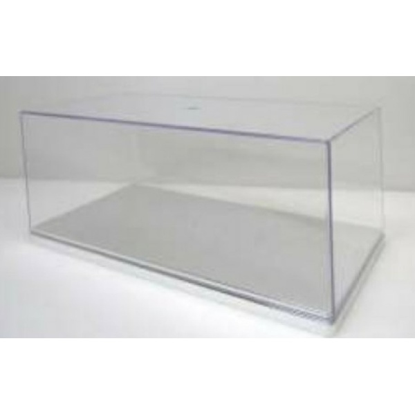 1/24 DISPLAY CASE SILVER BASE 28Lx13Wx11H CM APPROX