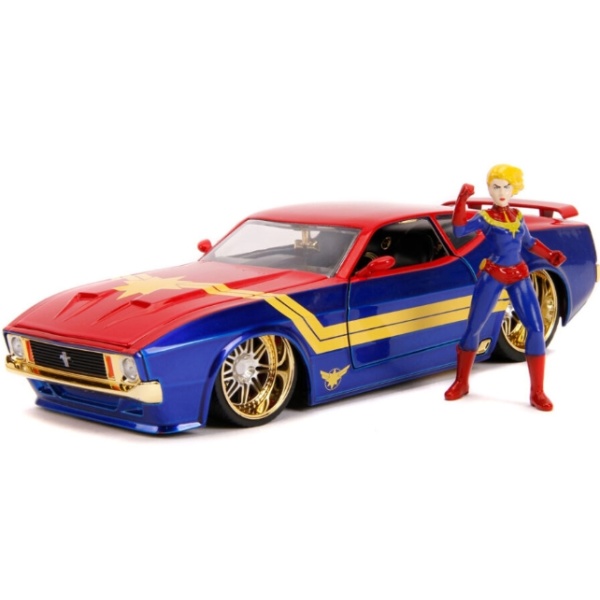 Jada Avengers Captain Marvel & 1973 Ford Mustang Mach 1 1/24