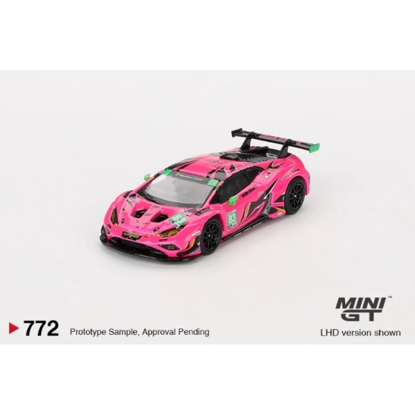 Mini GT Lamborghini Huracan GT3 EVO2 #83 2023 IMSA Daytona 24 Hrs Iron Dames LHD Pink/Black 1/64